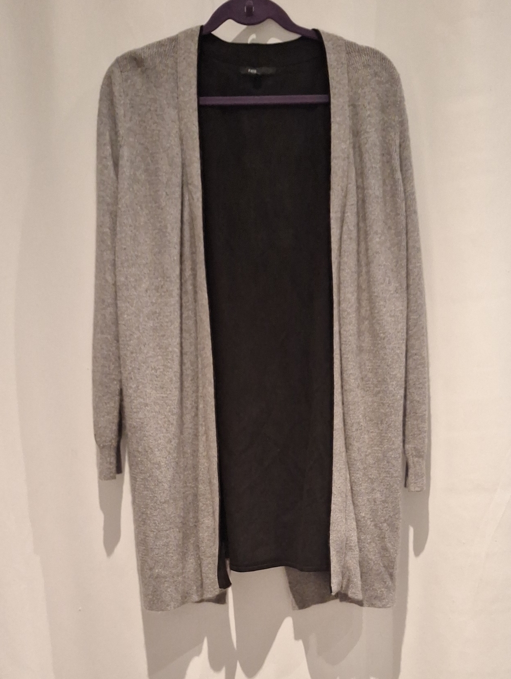 FATE. Classic Open-Front Women's Cardigan Sweater - Gray